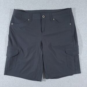 Kuhl 10" Freeflex Cargo Shorts Women's 10 Gray Hiking Zip Fly Pockets Style 6417